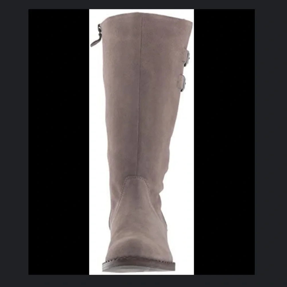 Gentle Souls Suede Mid Calf Boots - Brian Concrete Suede Gray Women's. - Picture 10 of 11